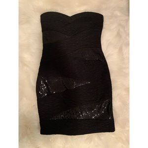 Black Cocktail Dress with Sequins